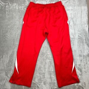 Nike Mens Red White Contrast Panel Snap Button Hem Track Pants XXLarge